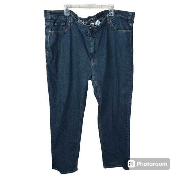 True Nation Men’s Straight Leg Athletic Fit Jeans 52x32 - Picture 1 of 5